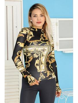 Maleta Dama Evelina Negru Auriu